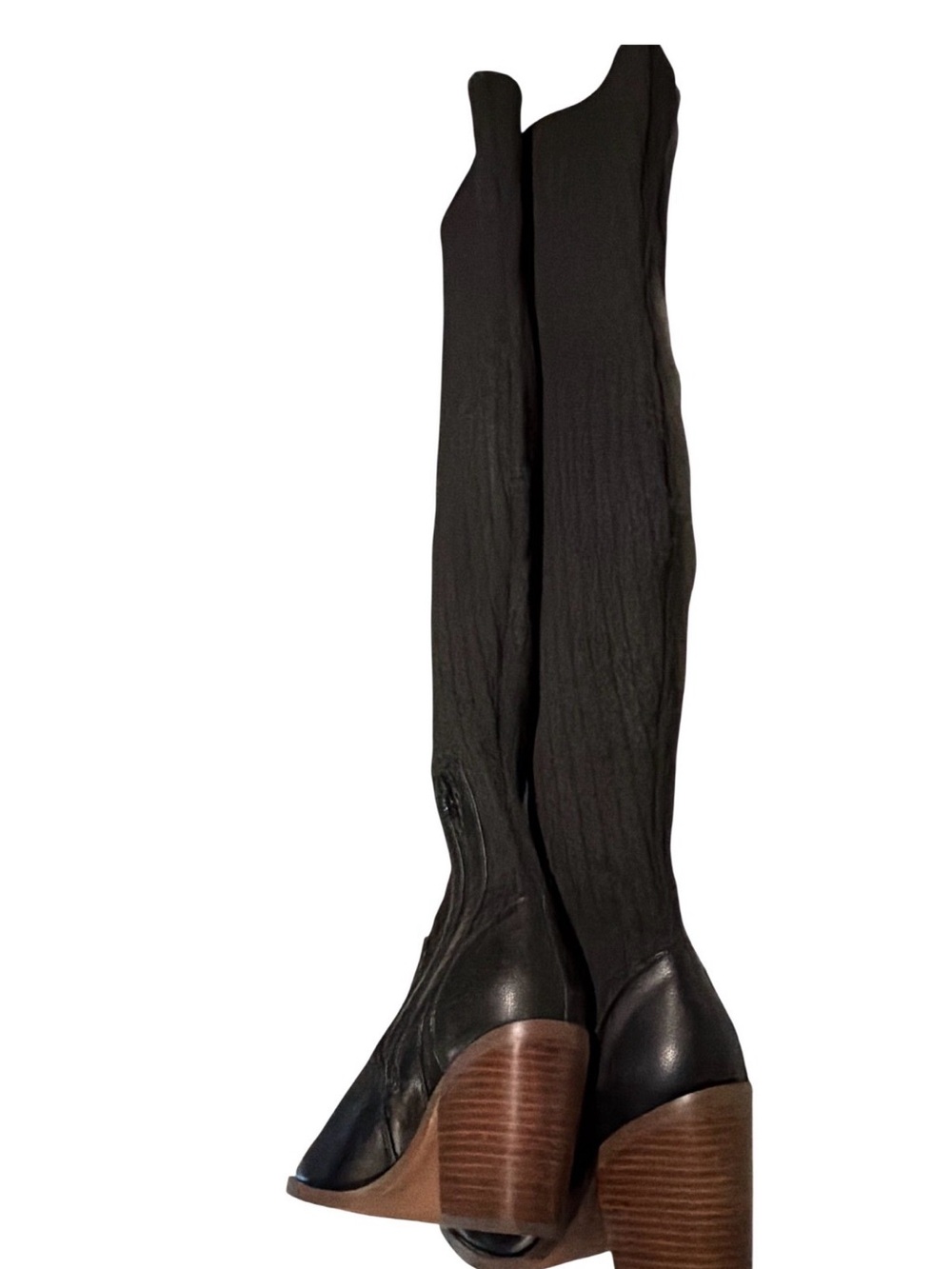 High heeled Sock Over the Knee Boots - Picture 4 of 9